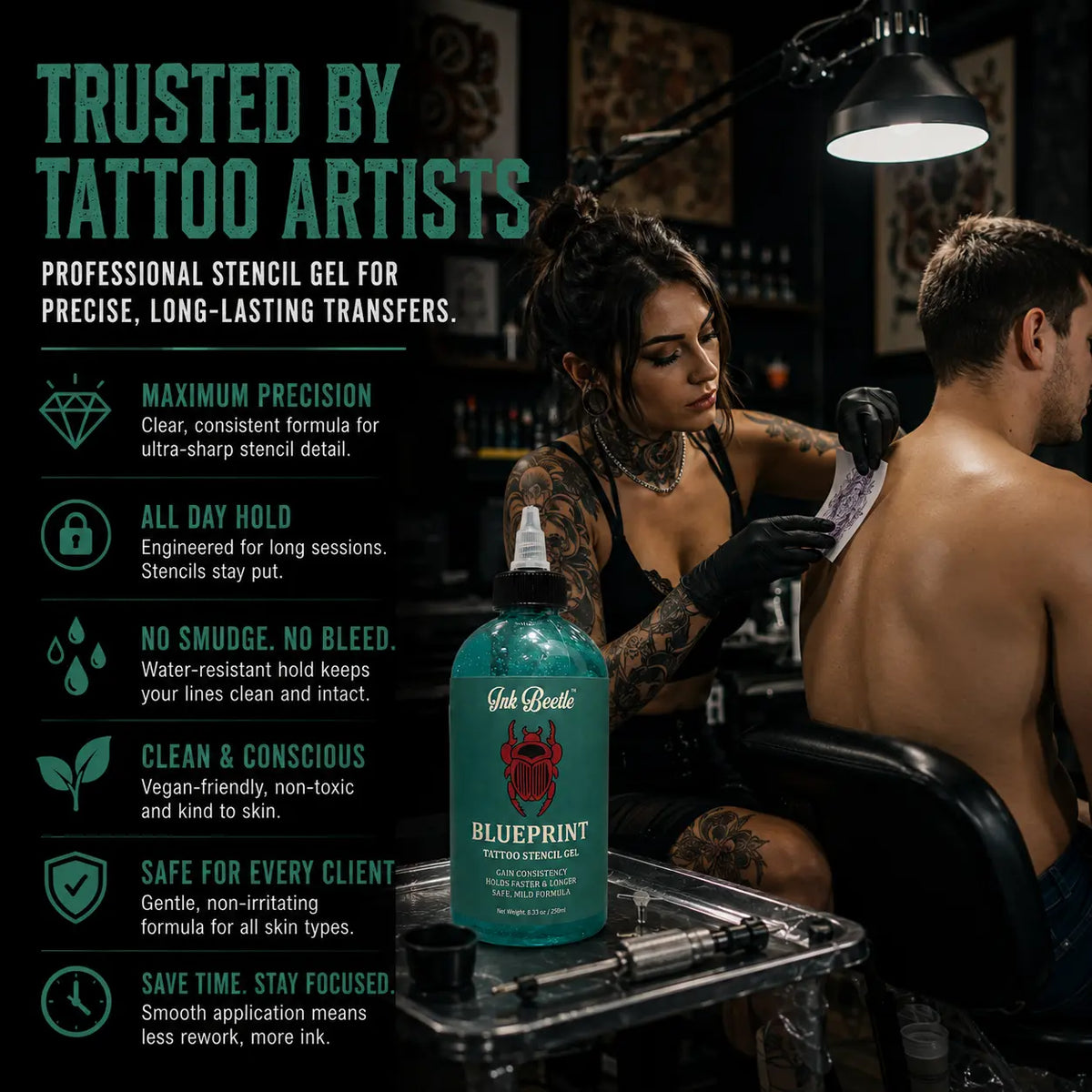 Tattoo Stencil Gel Ink Beetle